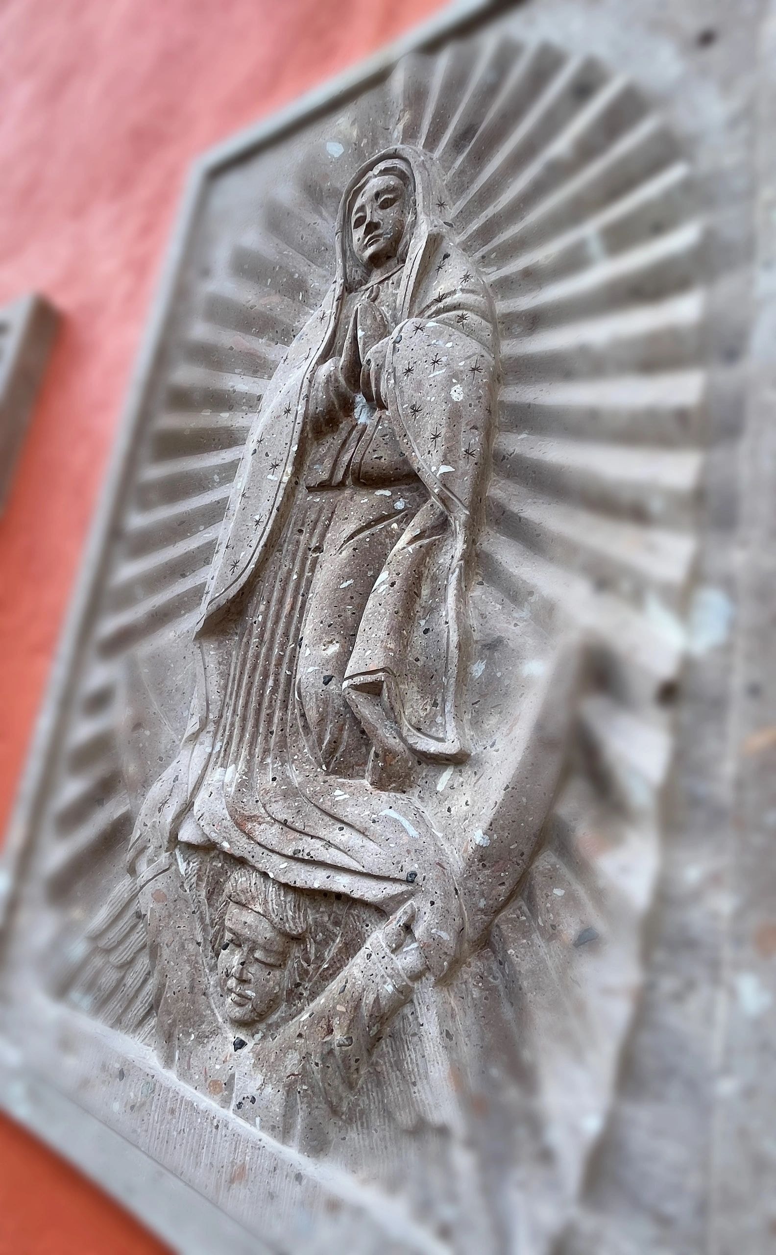 Stone relief carving
